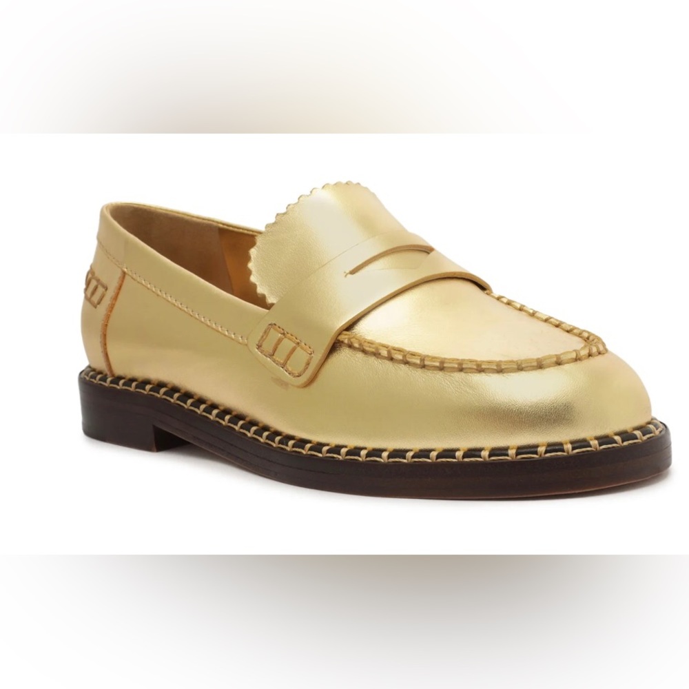 Gold Loafers